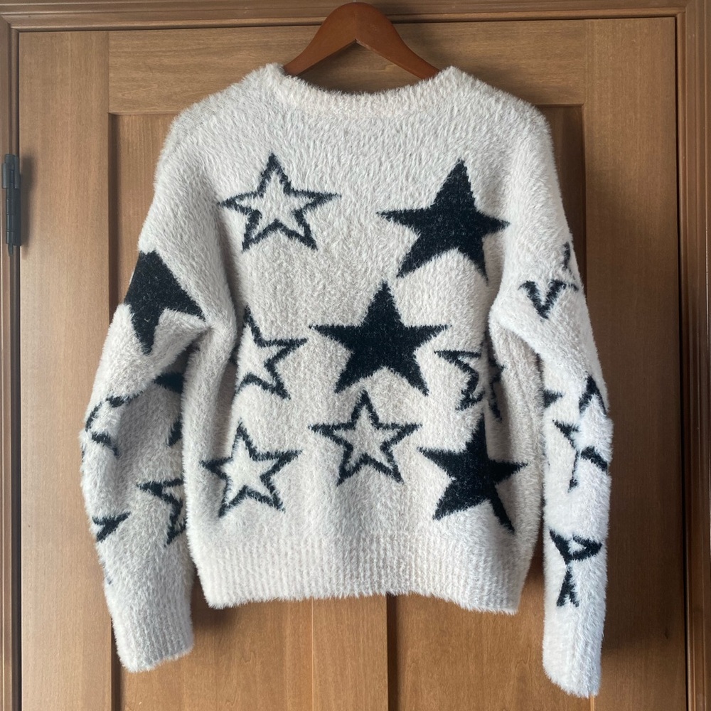 NWOT Pilcro Anthropologie Patterned Eyelash Sweater - Picture 8 of 9